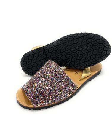GLITZER-LEDER-MENORQUINAS BASIC CHIC VISION VARIOS COLORES