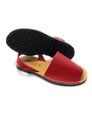 MENORQUINAS BÁSICAS DE PIEL ROJA CHIC VISION ROJO