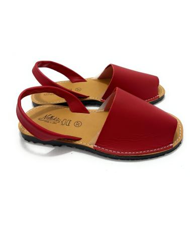 MENORQUINAS BÁSICAS DE PIEL ROJA CHIC VISION ROJO