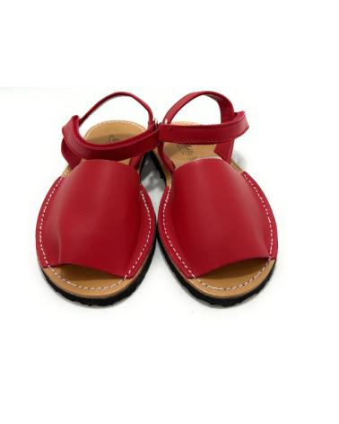 MENORQUINAS CHIC VISION DE PIEL ROJAS PARA NIÑA ROJO
