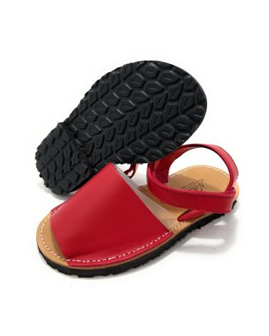 MENORQUINAS CHIC VISION DE PIEL ROJAS PARA NIÑA ROJO