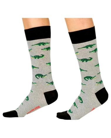 JIMMY LION SOCKEN KROKODILE GRAU GRIS
