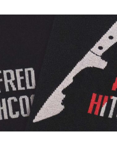 MEIAS JIMMY LION 'HITCHCOCK KNIFE' PRETAS PARA HOMEM NEGRO