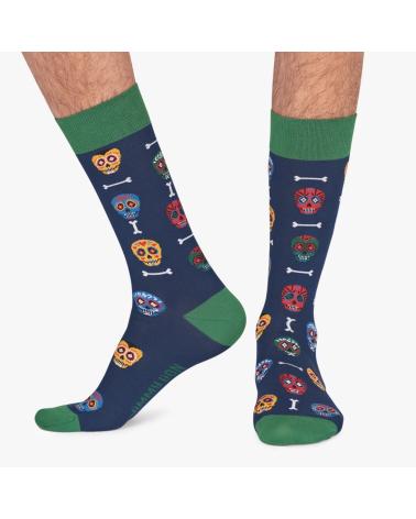 JIMMY LION SKULLS SOCKEN MARINEBLAU AZUL MARINO