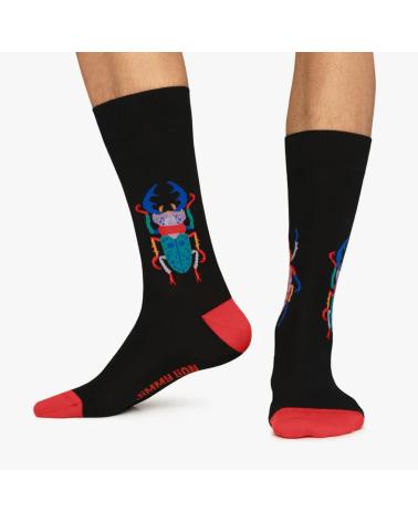 JIMMY LION BEETLES SOCKEN SCHWARZ NEGRO