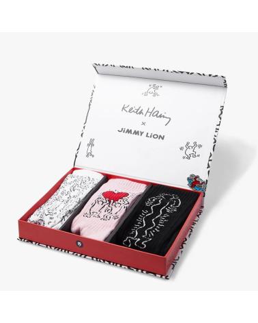 JIMMY LION ATHLETIC KEITH HARING SOCKEN PACK MEHRFARBIG MULTICOLOR