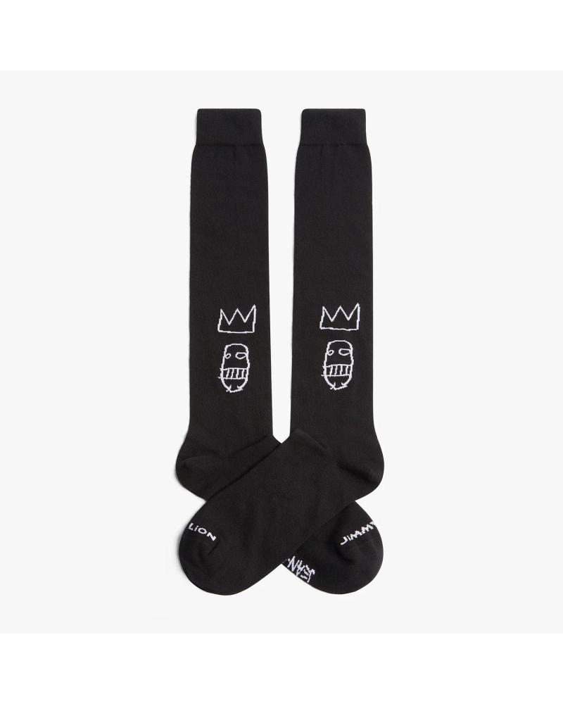 CHAUSSETTES HAUTES JIMMY LION BASQUIAT NOIRES NEGRO
