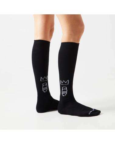 CHAUSSETTES HAUTES JIMMY LION BASQUIAT NOIRES NEGRO