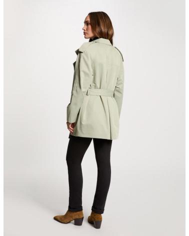 MORGAN 251-GLINE GREEN TRENCH COAT GREEN