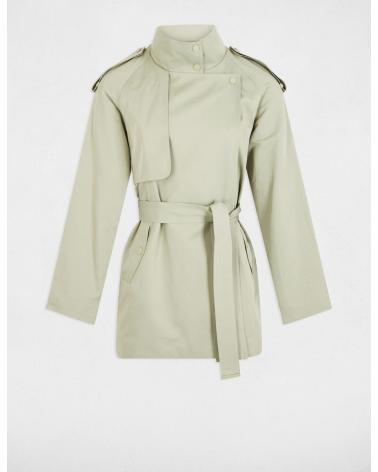 MORGAN 251-GLINE GREEN TRENCH COAT GREEN