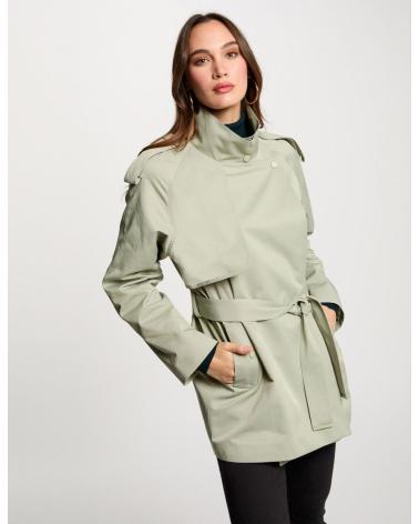 MORGAN 251-GLINE GREEN TRENCH COAT GREEN