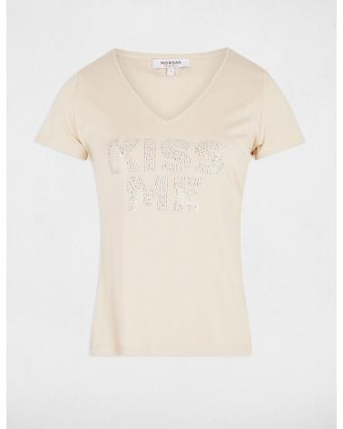 MORGAN CAMISETA MANGA CORTA 251-DBISOU BEIGE