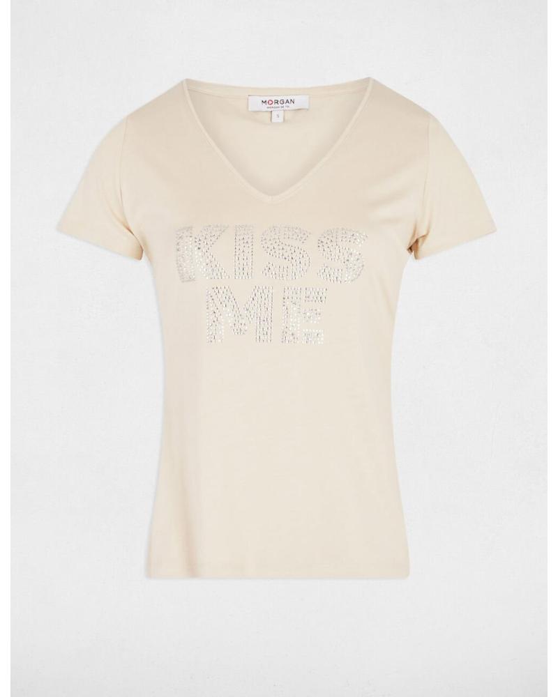 Home-MORGAN-CAMISETA-MANGA-CORTA-251-DBISOU-BEIGE