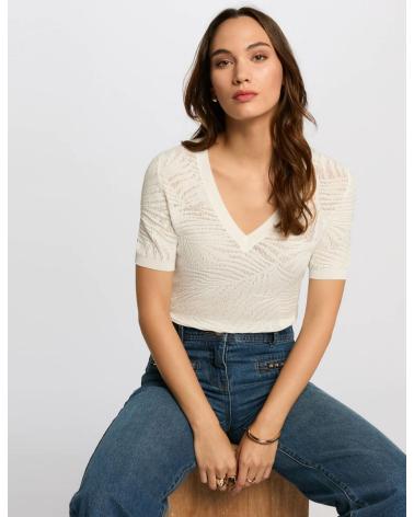 MORGAN CAMISOLA MANGA CURTA 251-MPALM BRANCO BLANCO