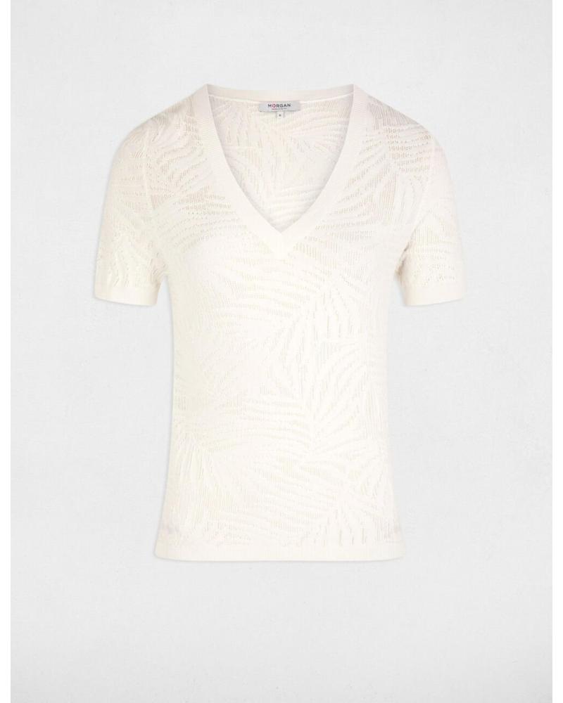 MORGAN CAMISOLA MANGA CURTA 251-MPALM BRANCO BLANCO