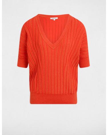 MORGAN CAMISOLA LARANJA DECOTE V MANGA 3/4 - MODELO 251-MINSPI NARANJA