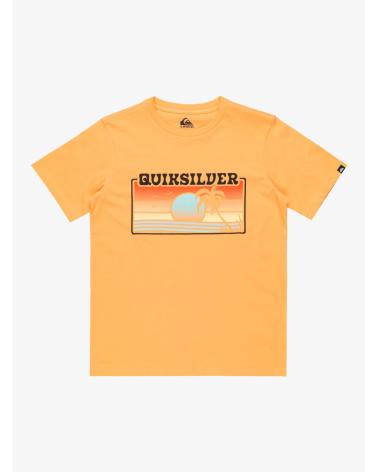 QUIKSILVER ORANGE SHORT SLEEVE T-SHIRT FOR BOYS - EQBZT04845 KID SUN FADED NARANJA