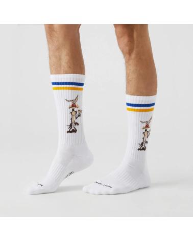 Inizio-JIMMY-LION-CALCETINES-ATHLETIC-ROAD-RUNNER-BLANCO