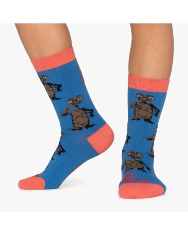 JIMMY LION ET PHONE HOME SOCKEN BLAU AZUL