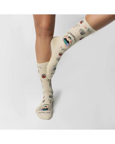 CALCETINES ESTAMPADOS BEIGE JIMMY LION BEIGE
