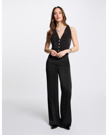 PANTALONI LARGHI COMODI MORGAN 251-PVTEO F NERO NEGRO