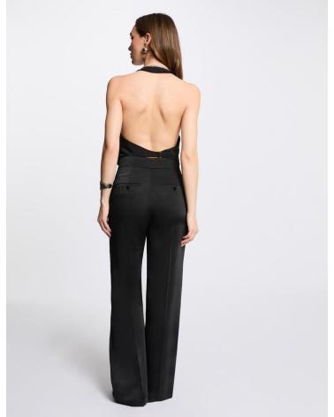 PANTALONI LARGHI COMODI MORGAN 251-PVTEO F NERO NEGRO