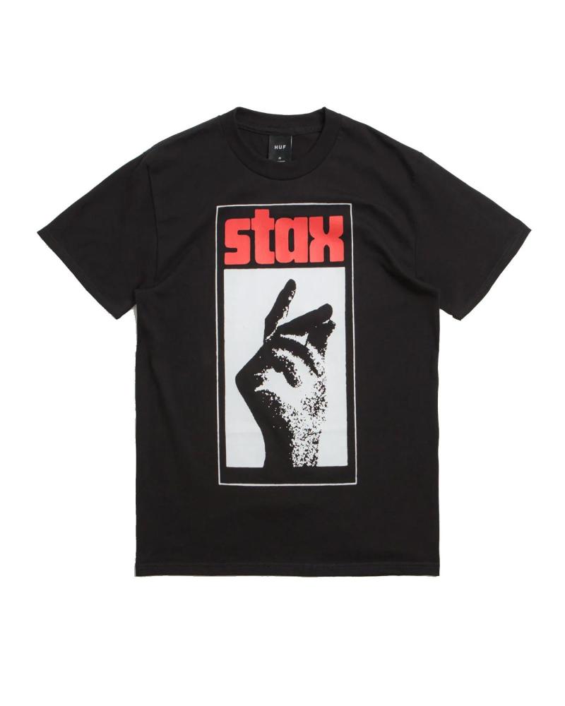 HUF STAX SNAP TEE BLACK MULTICOLOR MULTICOLOR