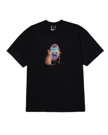HUF MIRROR TEE T-SHIRT BLACK MULTICOLOR MULTICOLOR