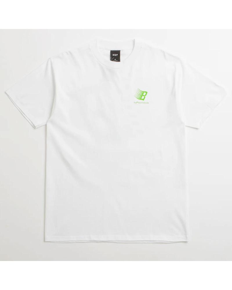 HUF X BRONZE TEE BLANCA CON GRÁFICO VERDE MULTICOLOR