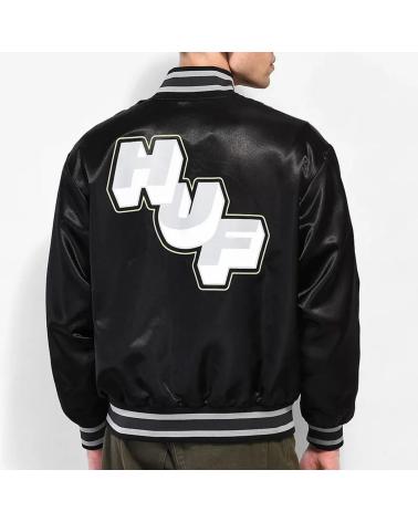 CHAQUETA HUF GALACTIC STACK BASEBALL NEGRA MULTICOLOR MULTICOLOR