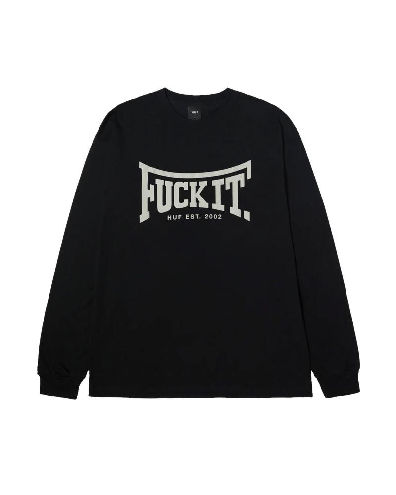 HUF CAMISETA MANGA LARGA THROWING HANDS NEGRA MULTICOLOR