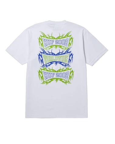 HUF HELL RAZOR S-S TEE WEISS MIT GRAFIKDRUCK MULTICOLOR
