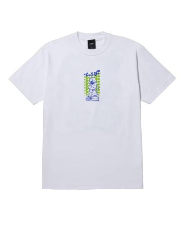 HUF HELL RAZOR S-S TEE BLANCA CON ESTAMPADO GRÁFICO MULTICOLOR