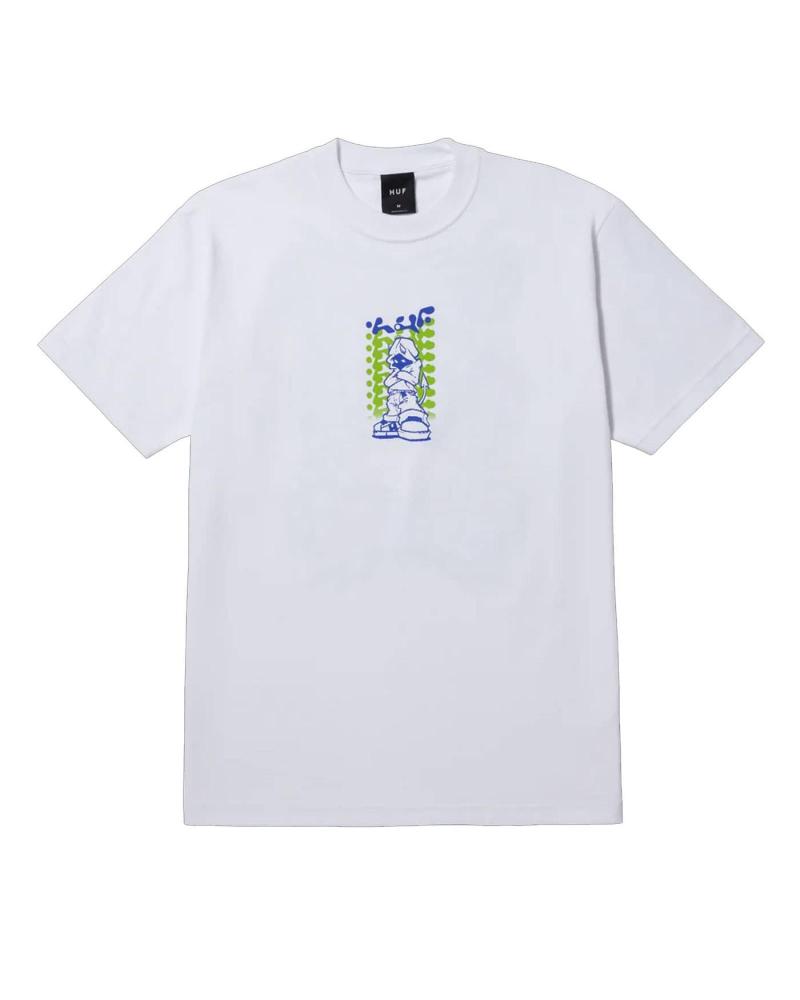 HUF HELL RAZOR S-S TEE WEISS MIT GRAFIKDRUCK MULTICOLOR