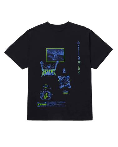 HUF CAMISETA ZINE WASHED NEGRA MULTICOLOR MULTICOLOR