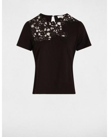 MORGAN DENTELLE MANCHES COURTES 251-DUNE NOIR NEGRO