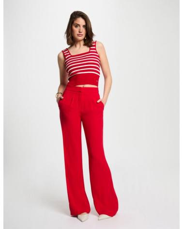 PANTALÓN MORGAN DE PINZAS ROJO MODELO 251-PVSY F ROJO