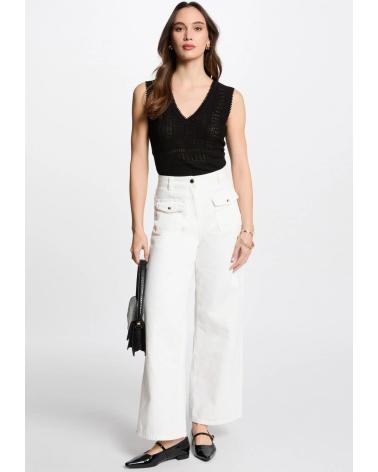 Inicio-MORGAN-JERSEY-CALADO-SIN-MANGAS-MUJER-242-MUSHU-NEGRO