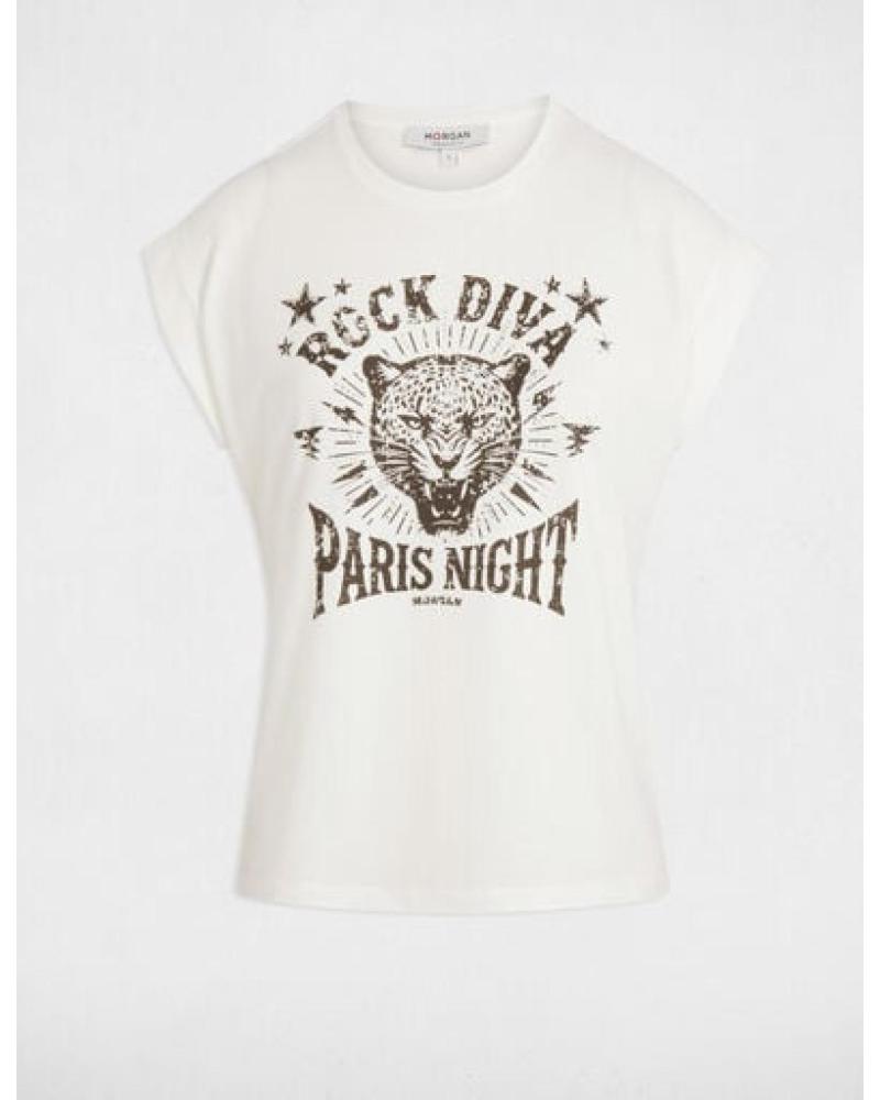 Startseite-MORGAN-CAMISETA-CON-MENSAJE-251-DIVA-BLANCO