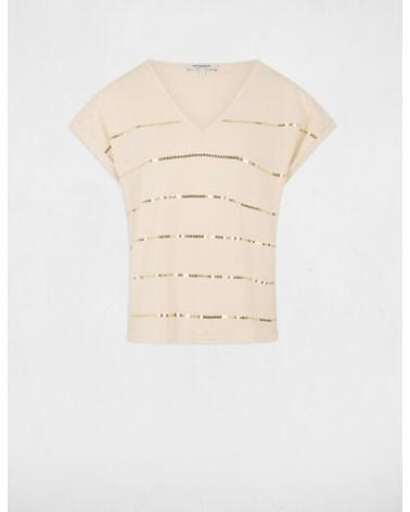 T-SHIRT MORGAN 251-DORIANE À MANCHES COURTES BEIGE BEIGE