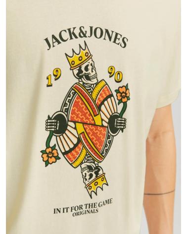 T-SHIRT JACK & JONES 12272966 BEIGE AVEC IMPRIMÉ BEIGE