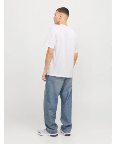 T-SHIRT MANCHES COURTES JACK & JONES 12272966 BLANC IMPRIMÉ CRÂNES BLANCO