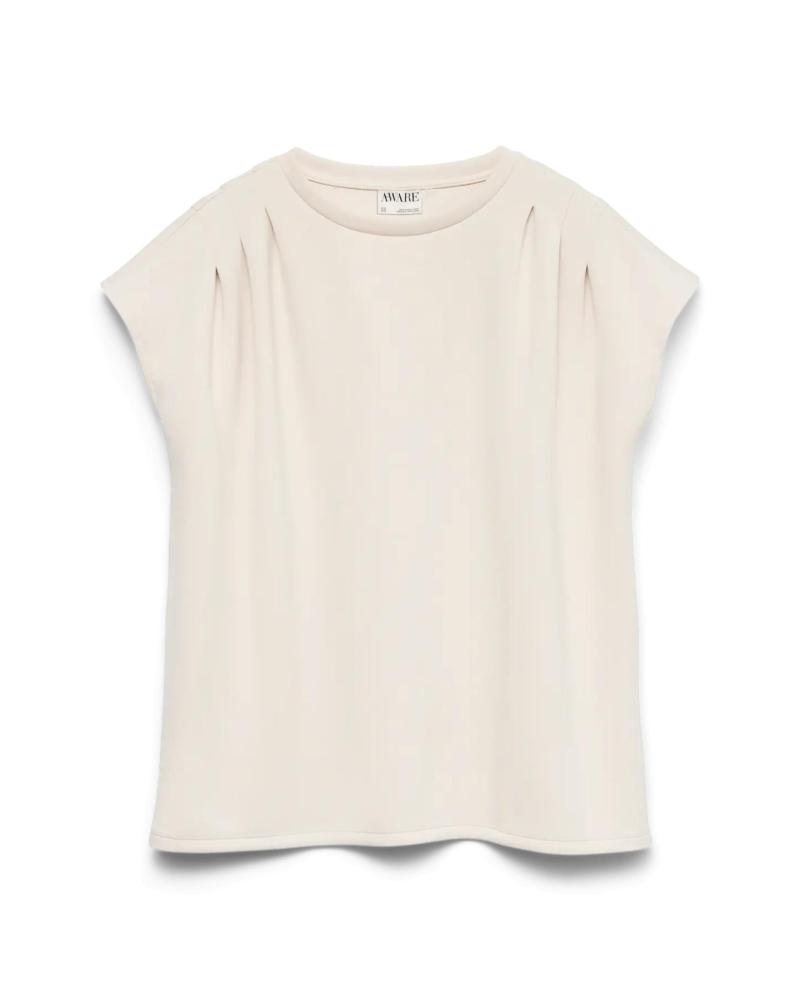 ONLY KURZARM-T-SHIRT 10339407 BEIGE BEIGE