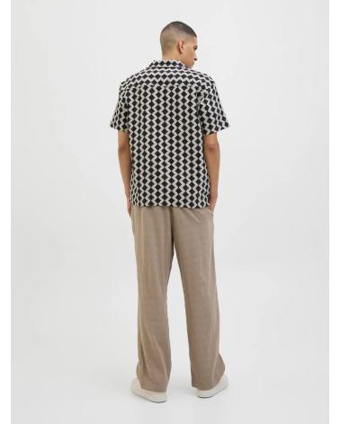 JACK & JONES SHORT SLEEVE TEXTURED SHIRT BLACK - MODEL 12285392 NEGRO