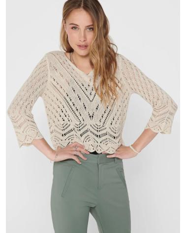 ONLY JACQUELINE DE YONG 15212788 SHORT SWEATER BEIGE BEIGE