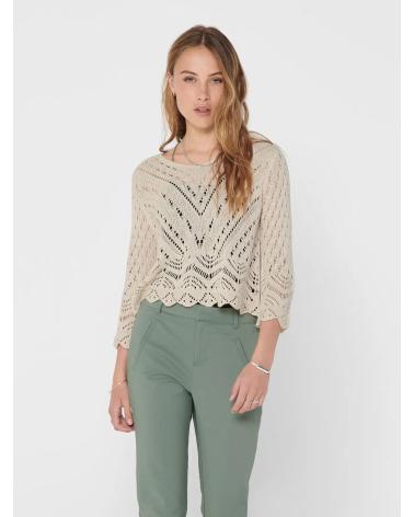 ONLY JACQUELINE DE YONG 15212788 SHORT SWEATER BEIGE BEIGE
