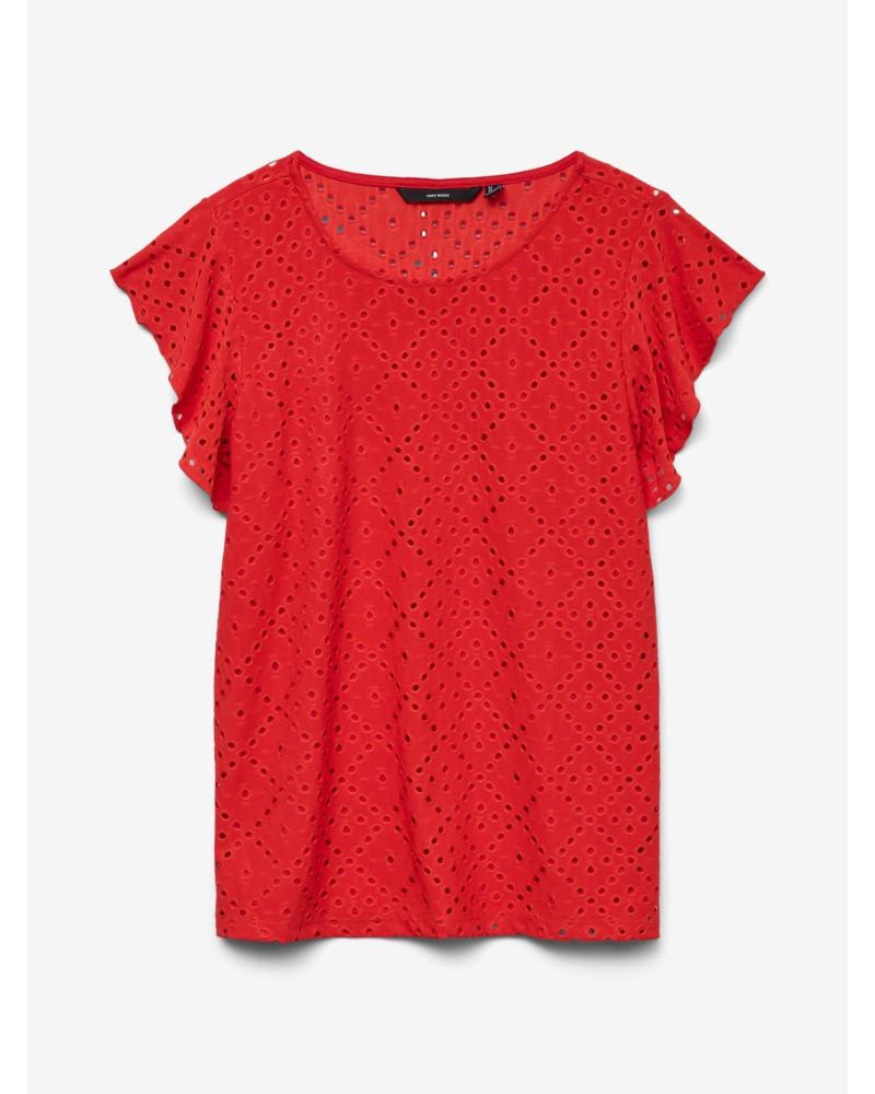 VERO MODA T-SHIRT VMTASSA 10286067 RUBIS RUBI