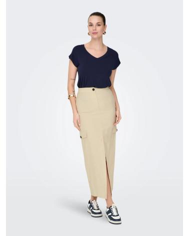 ONLY JUPE LONGUE CARGO JACQUELINE DE YONG 15347805 BEIGE BEIGE