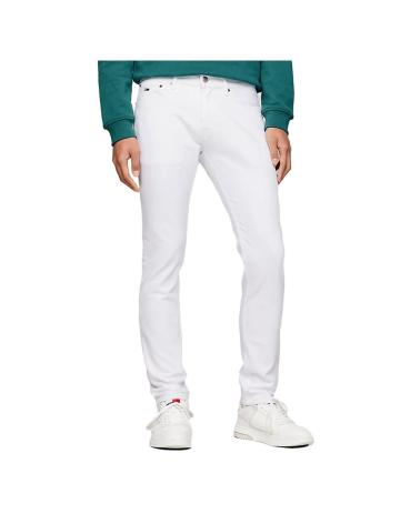 Accueil-TOMMY-JEANS-VAQUEROS-SCANTON-DE-CORTE-AJUSTADO-DM0DM18746-BLANCO