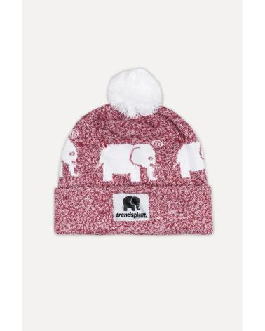 GORRO TRENDSPLANT COLLEGE BEANIE 027070USRB ROJO CON POMPÓN ROJO